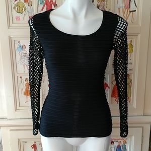 Fancyqube black stretch top Sz M